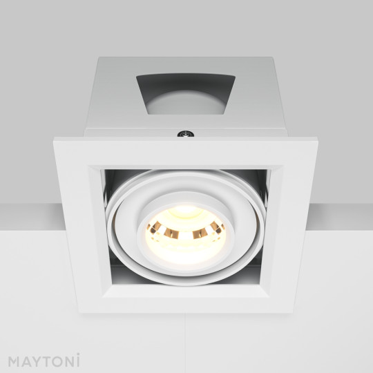 LED луна за вграждане MAYTONI DL093-01-10W3K-W METAL MODERN