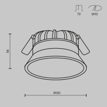 LED панел за вграждане MAYTONI DL055-12W3-4-6K-W OKNO