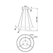 LED пендел MAYTONI MOD058PL-L55B3K RIM