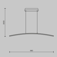 LED пендел MAYTONI MOD243PL-L18BSK CURVE