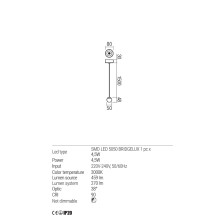 LED пендел REDO 01-1833 OBO