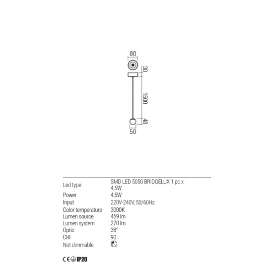 LED пендел REDO 01-1833 OBO