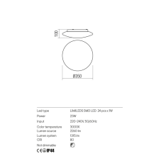 LED плафон за баня REDO 01-2989 ANTIBA