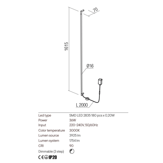 LED аплик REDO 01-2793 STICK