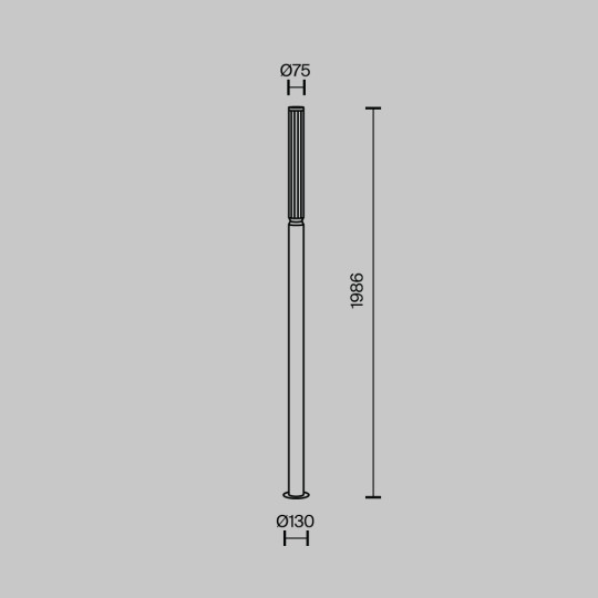 LED градински стълб MAYTONI O593FL-L20BR3K LIT