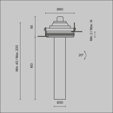 LED луна за вграждане MAYTONI C140TRS-L200-7W3K-B FOCUS T TRIMLESS