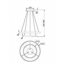 LED пендел MAYTONI MOD058PL-L55BS3K RIM