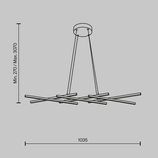 LED пендел MAYTONI MOD244PL-L50BK HALO