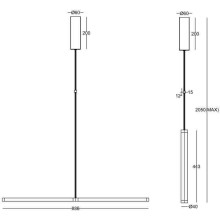 LED пендел MAYTONI P096PL-L11BK SUPERSYMMETRY