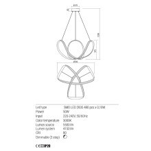 LED пендел REDO 01-1784 NUCLEO