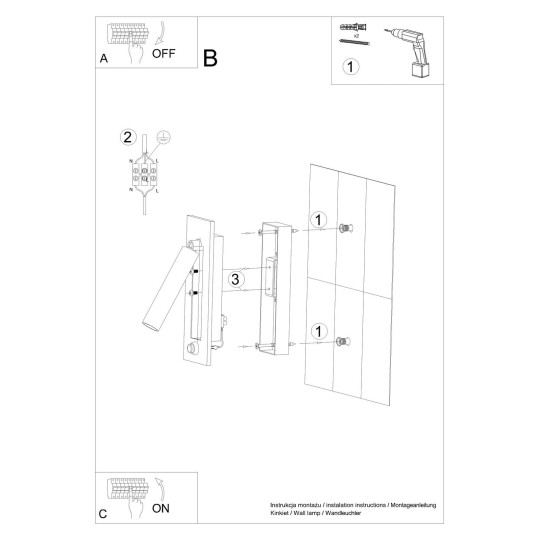 Аплик за вграждане с ключ SOLLUX SL.0956 ENIF