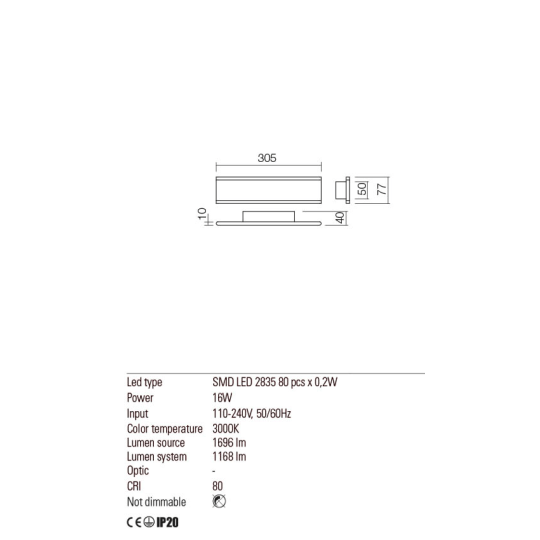 LED аплик REDO 01-2298 RAIL