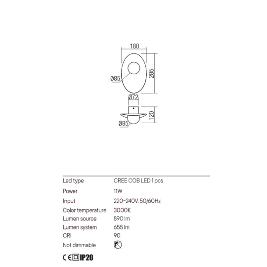 LED аплик REDO 01-3288 CODY