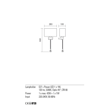 LED аплик REDO 01-679 SBK + A01-679 BR ENJOY