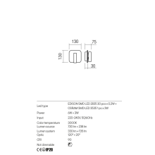 LED аплик с ключ REDO 01-1491 QUDA