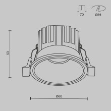 LED луна за вграждане MAYTONI DL058-7W3K-BS ROUND