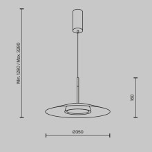 LED пендел MAYTONI MOD041PL-L15B3K1 EL