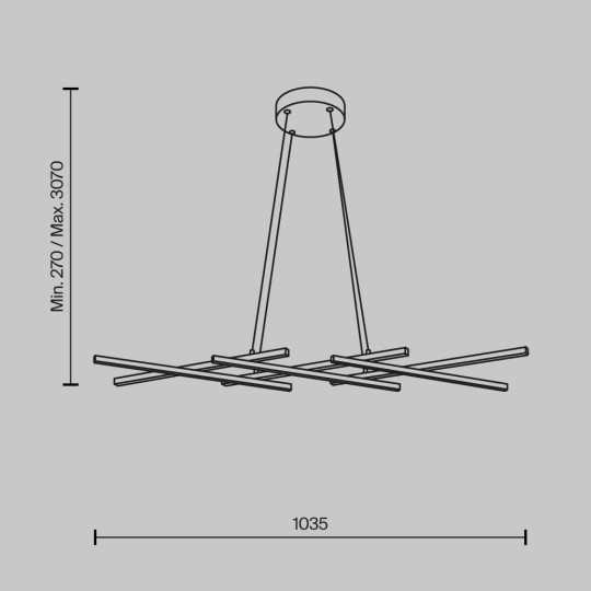 LED пендел MAYTONI MOD244PL-L50BSK HALO