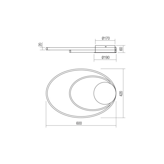 LED плафон SMARTER 01-2957 NEXUS 3000K SWH