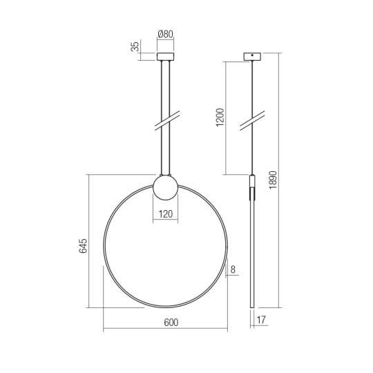 LED пендел SMARTER 01-3107 ATOM